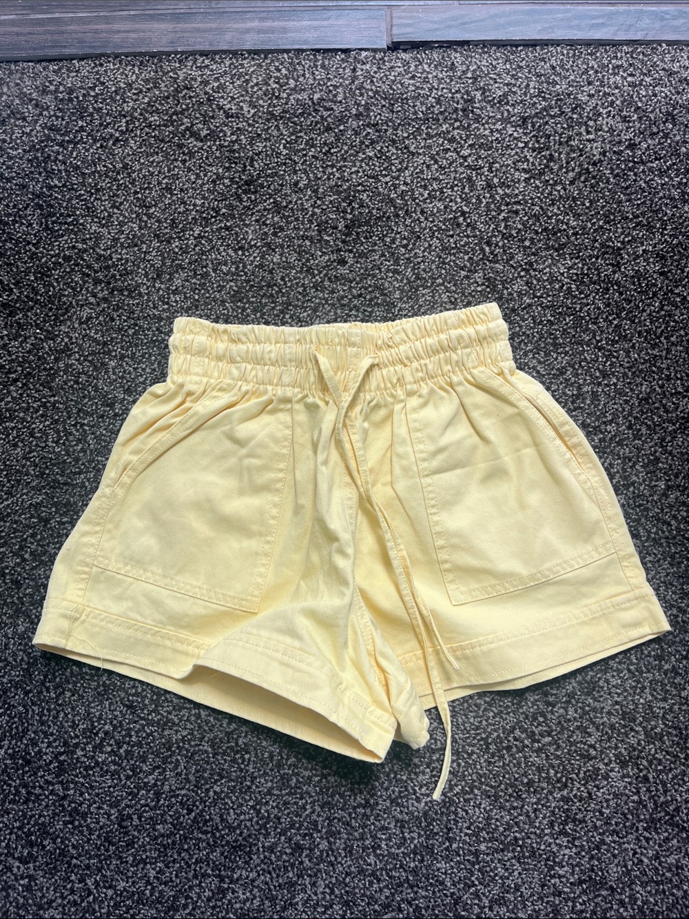 Forever 21 Light Yellow Drawstring Athletic Shorts